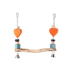 Fugle swing Sina +bjelle, naturtre 30x3x32cm