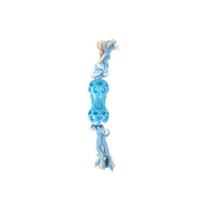 TPR Lindo dumbell with rope blue 34cm