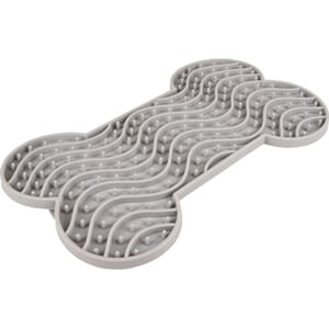 Slikkematte yummee silicone bone grey L 29,8cm
