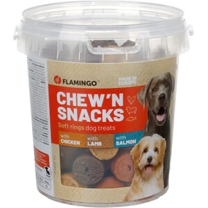 Chew`n Snack soft rings mix 450gr bøtte