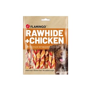 R'Hide Stick Multicolor m/Kylling 7/8mm 12cm 28-32stk 350g