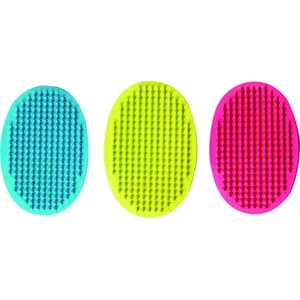 Gummi børste Zen oval mix farger