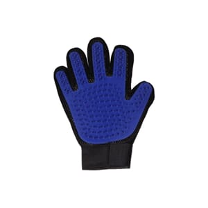 Grooming glove mandy blue/taupe 24cm
