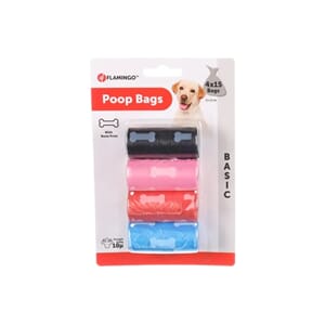 Poop bags Bone mix 4x15stk