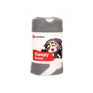 Fleece pledd milda grey bone 100x70cm