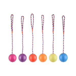 Rubber ball 7cm on rope