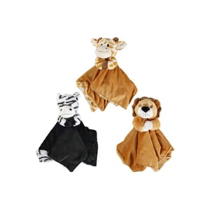 DT Plysh Safari 38x38x7,5cm 3stk Ass.