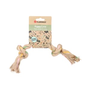 Hundeleke Valp Luro Brun Tau m/knuter M 35x5x5cm