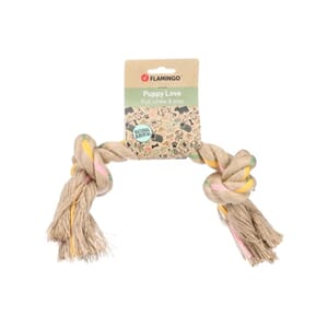 Hundeleke Valp Tau m/2 Knuter Brun L 38x6x6cm