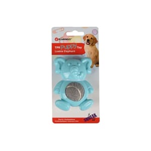 DT Loekie TPR Valp Elefant m/Tennisball Blå 7,2cm
