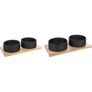 Matskål Duo Dinner Nervo Sort 15,5cm 2x840ml