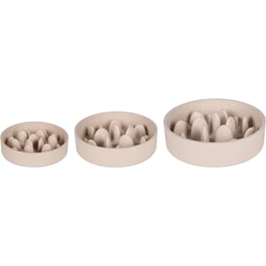 Matskål  Slow Feeder Greni Rund Beige 17,5cm 790ml