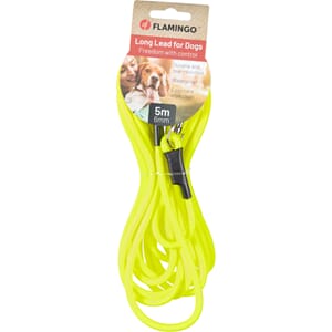 Hund Training and tracking leash Caspar Fluo yellow 5m 6mm