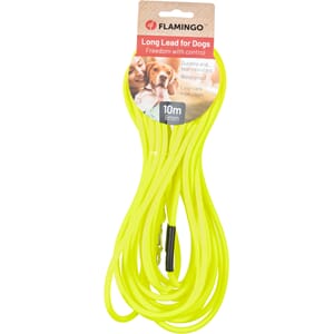 Hund Training & tracking leash Caspar Fluo yellow 10m 6mm