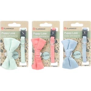 Halbånd Puppy m/sløyfe Elfi XXS 15-25cm mix farge