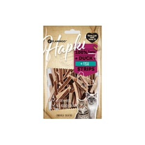 Hapki Duck& cod strips 85gr til  katt