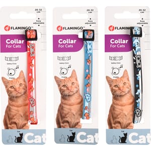 Kattehalsbånd Nanou 15/22 cm 10mm gummi mix