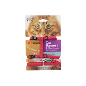 Kattesele Elza Coral rød 22-32cm 110cm line