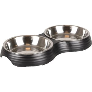 Bowl Cat Aschau Double Ridged Matte Black 2x160 ML