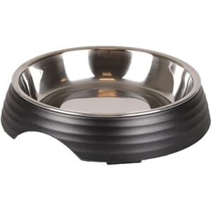 Bowl cat aschau ridged mattte black 160ml