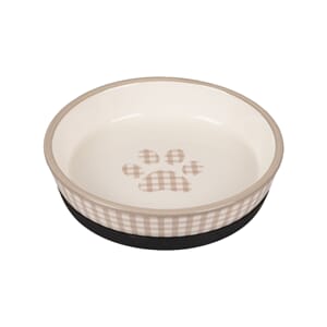 Matskål katt mylo ceramic antislip beige/white 220ml 14cm