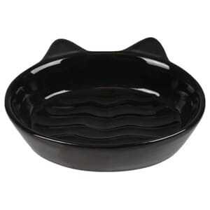 matskål katt gizmo ceramic black 170ml 13cm