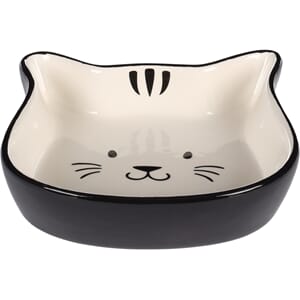 Mat & Drikkeskål Katt Fofa Sort/Hvit 250ml 13,5x13cm