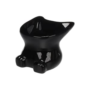 Katteskål Doby høy svart katt