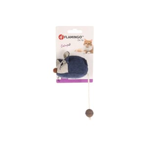 Katteleke Jeany mus blå 18cm m/catnip kule