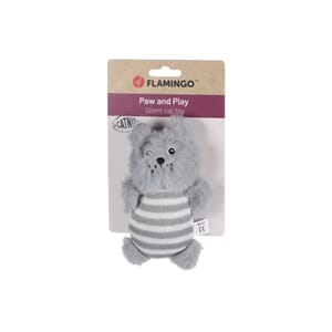 CT Faci Bear stripet grå 11cm