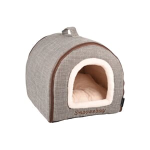 Kattehule snoozebay house-zipper brown 43x35x35cm