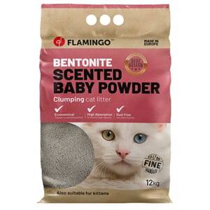 Kattesand 12kg m/ Baby pudder Bentonite