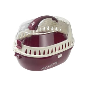 Transport box small animal L 39cm bugundy