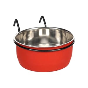 Stålkopp rød m/heng 13cmØ 580ml